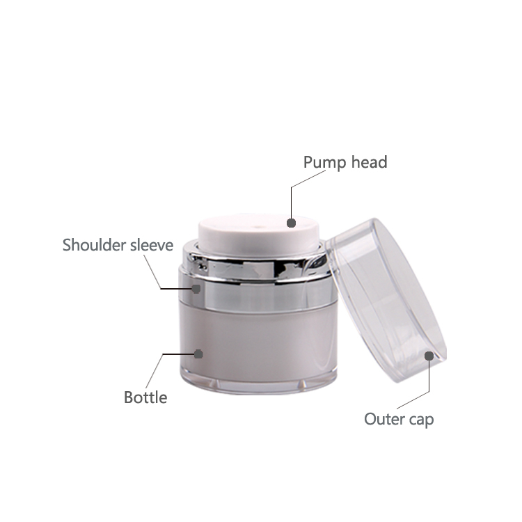 Cosmetic packaging skin care container for cream 15ml 30ml 50ml acrylic airless jar