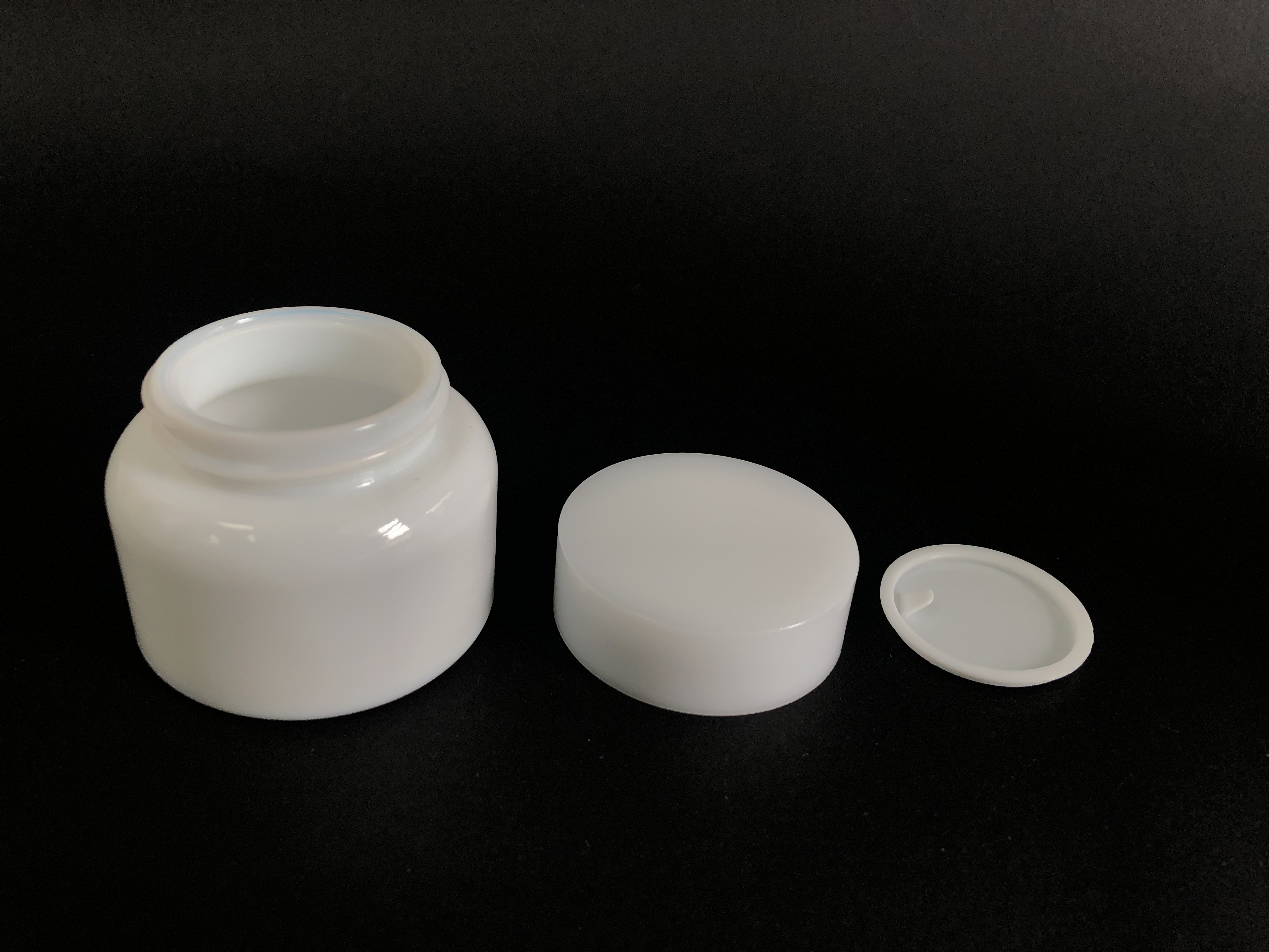 Cosmetic packaging skin care white 60g opal glass jar