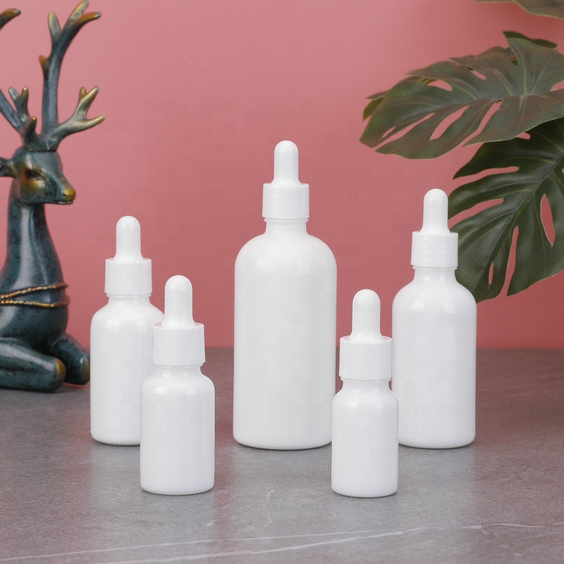 Cosmetic packaging slope shoulder 30ml glass dropper bottles pink matte glass serum bottles 30 ml 1oz matt black dropper bottle