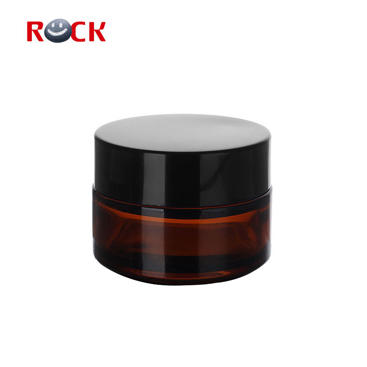 Cosmetic packing amber frosted glass jar for cream