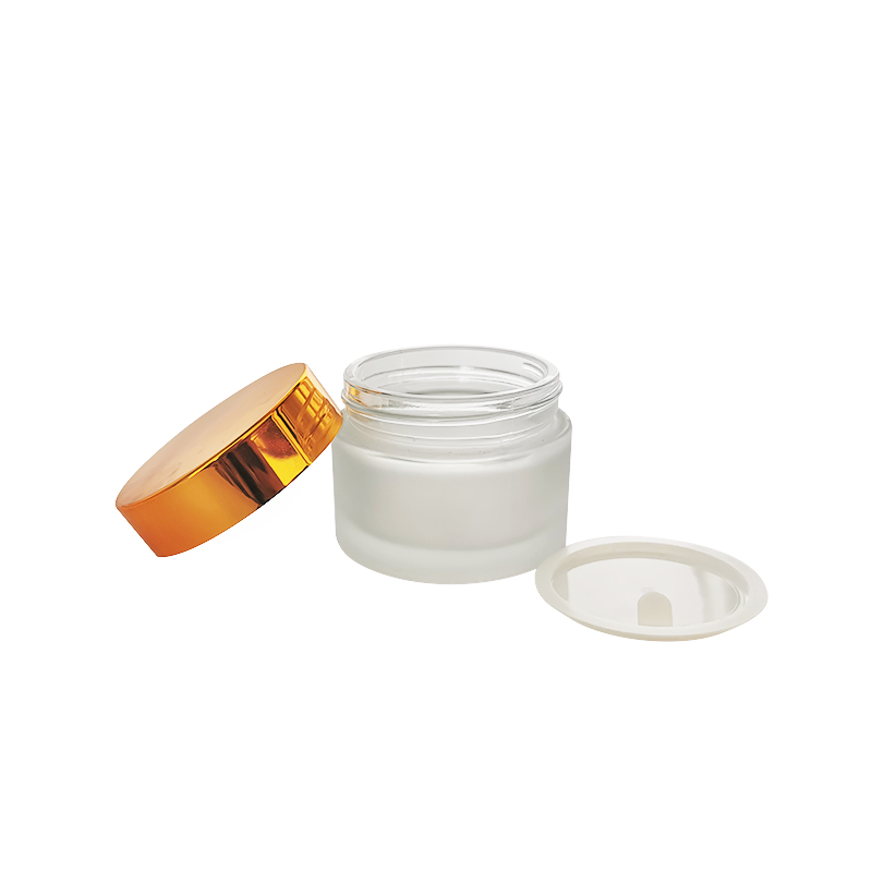 Cosmetic packing design 5g 10g 15g 30g 50g 100g  frosted glass cosmetic container face body cream jars with lids