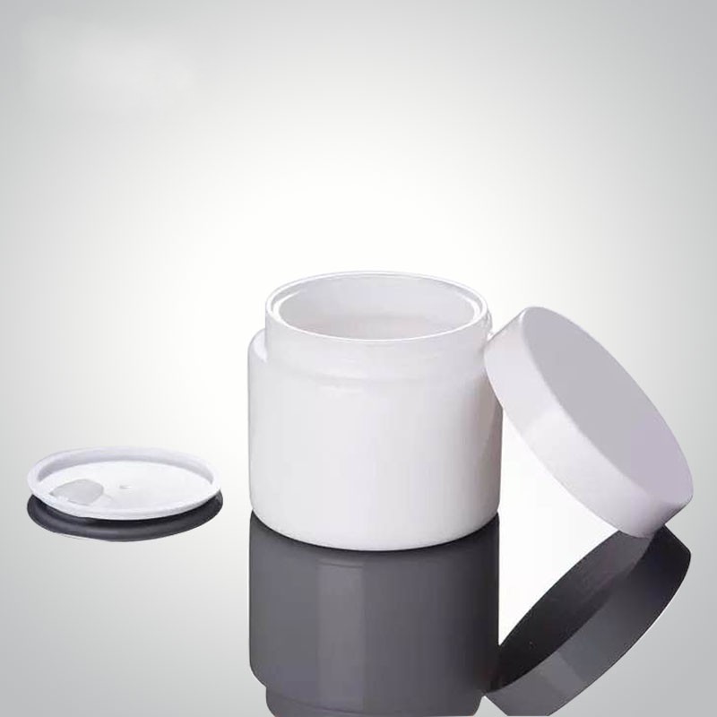 Cosmetic packing jar facial care cream white glass jar