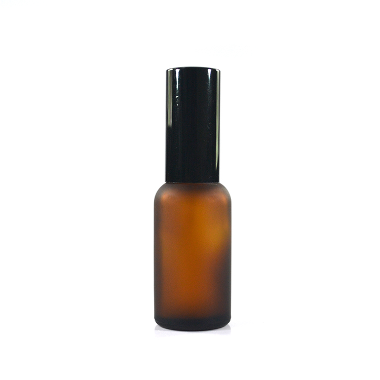 Cosmetic portable perfume bottle 100ml frosted clear green blue amber glass spray bottle with fine mist aluminum cap