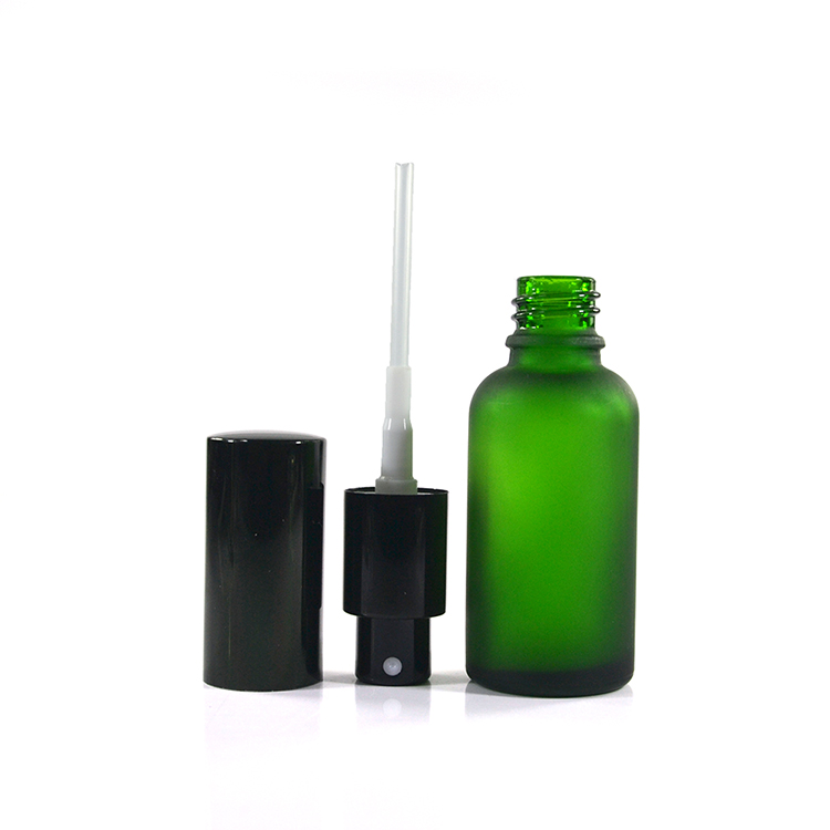 Cosmetic portable perfume bottle 100ml frosted clear green blue amber glass spray bottle with fine mist aluminum cap