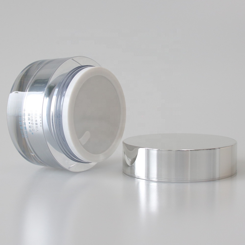 Cosmetic skin care acrylic cream jar luxury plastic jar 15g 30g 50g 100g 200g