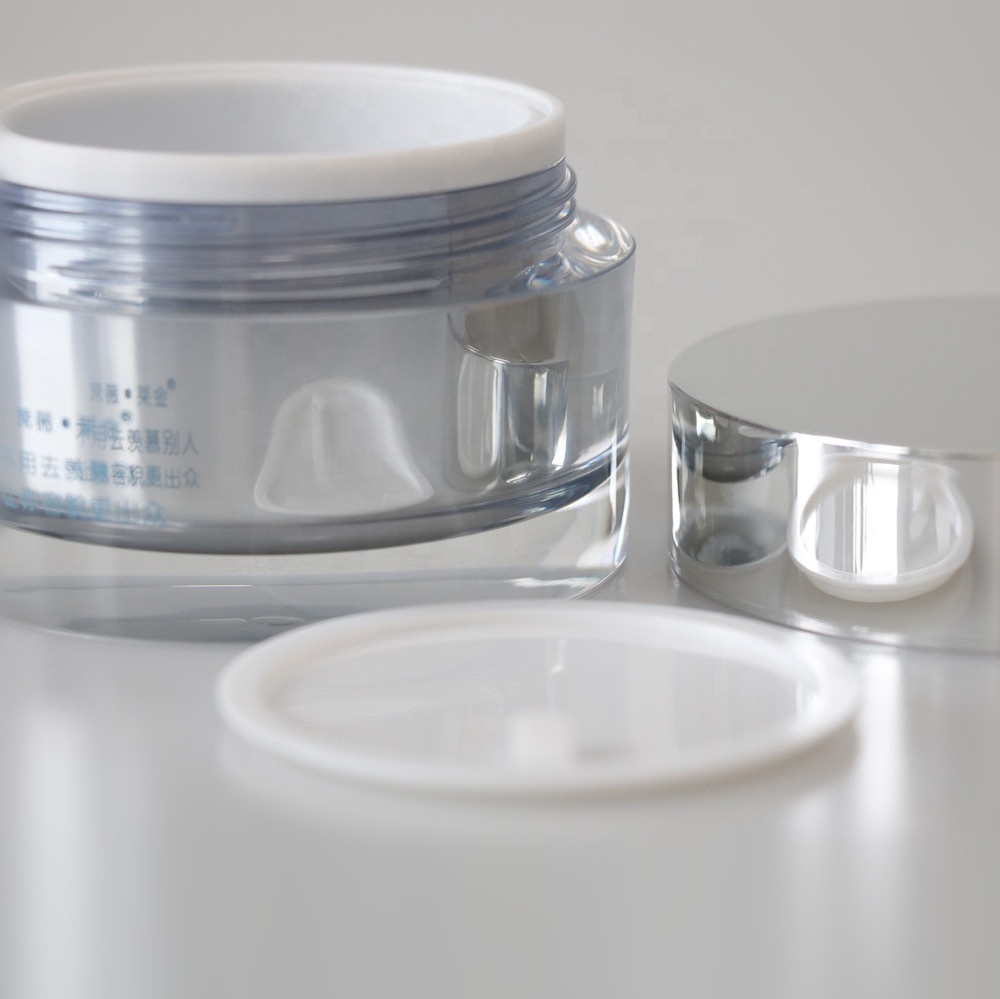 Cosmetic skin care acrylic cream jar luxury plastic jar 15g 30g 50g 100g 200g
