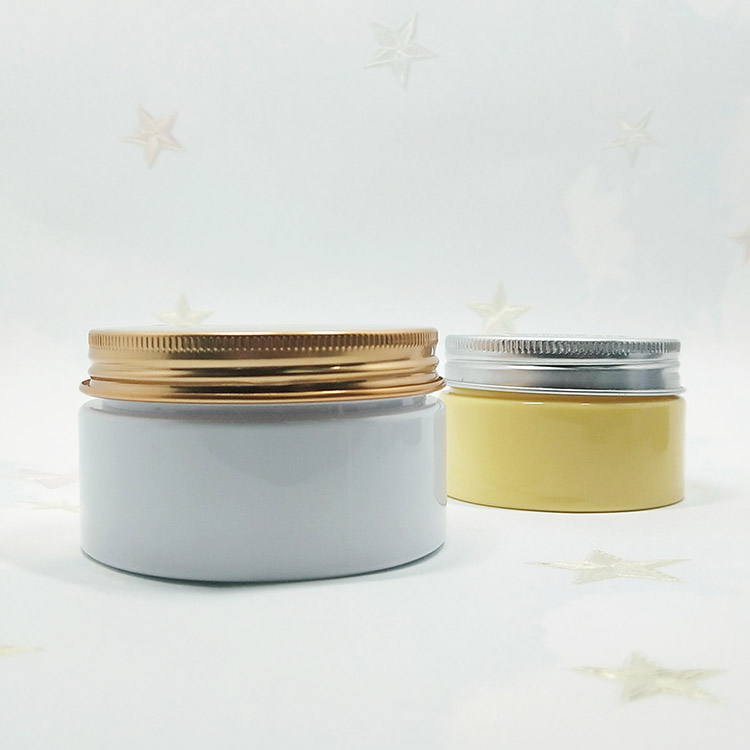 Cosmetic skin care packaging single wall round plastic white jar pet 60 ml for face cream container