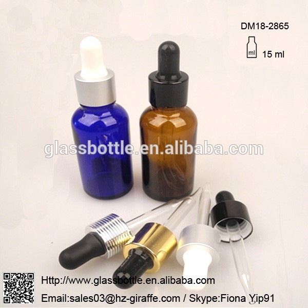 Cosmetics Container 15ml Glass Dropper Bottle for Avender Essential Oil