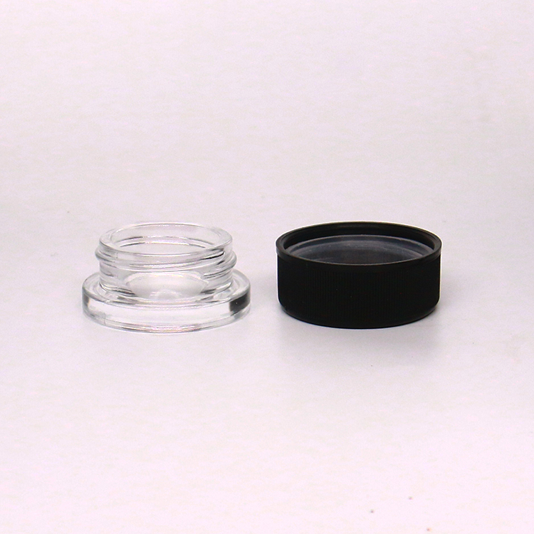 Cosmetics Container Mini Sample Testing Glass Eye Cream Jar With Child Resistant Lid