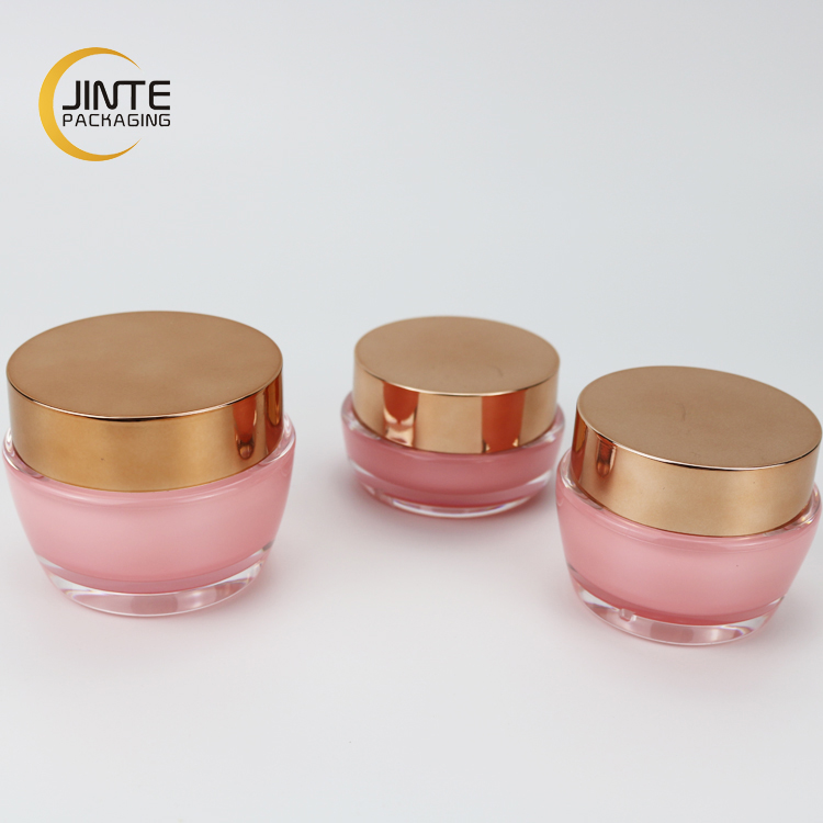 Cosmetics Containers and Packaging 15ml 30ml 50ml Pink Luxury Cream Jar Low Profile Jar