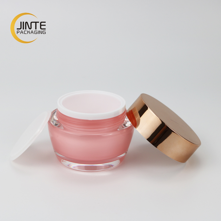 Cosmetics Containers and Packaging 15ml 30ml 50ml Pink Luxury Cream Jar Low Profile Jar