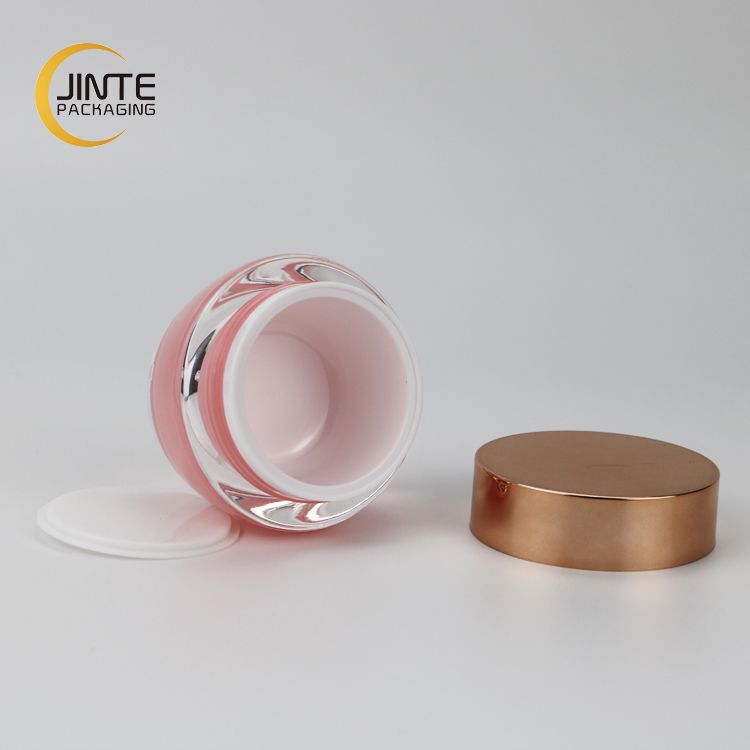Cosmetics Containers and Packaging 15ml 30ml 50ml Pink Luxury Cream Jar Low Profile Jar