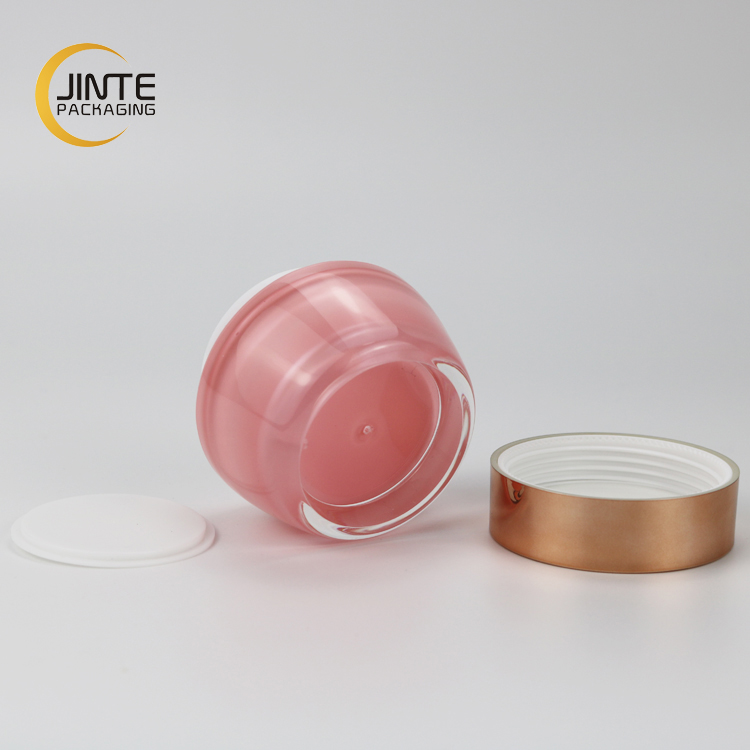 Cosmetics Containers and Packaging 15ml 30ml 50ml Pink Luxury Cream Jar Low Profile Jar