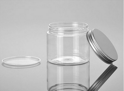 Cosmetics Empty Plastic Cream Pink Clay Face Mask Pet Jar Aluminium Lid Packaging Coffee Body Scrub Packaging Scrub Container