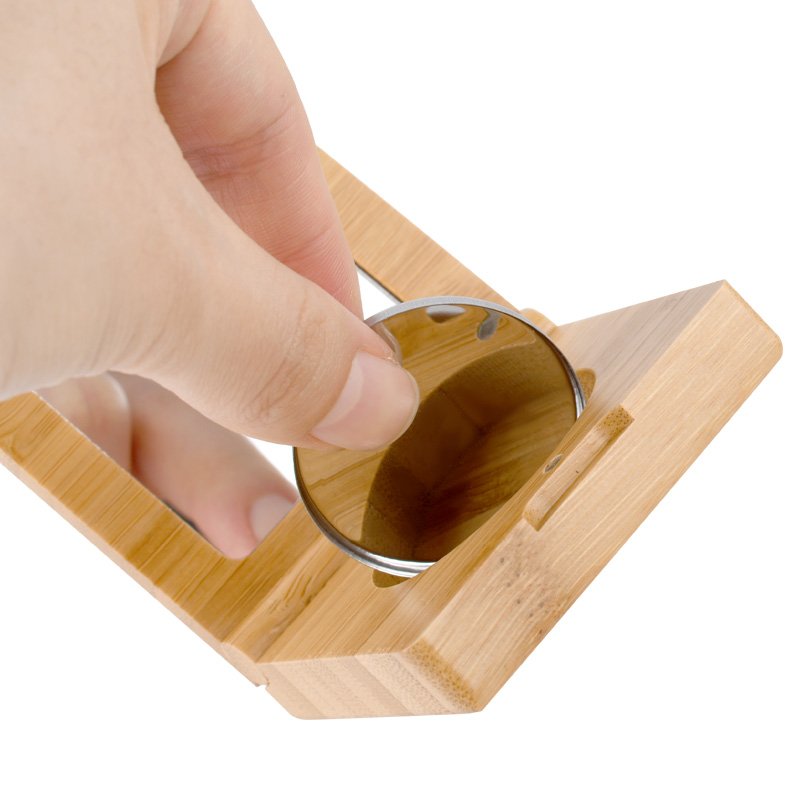 Cosmetics Organizer Container Tinplate Palette Pans Bamboo Empty Eye Shadow Case Box