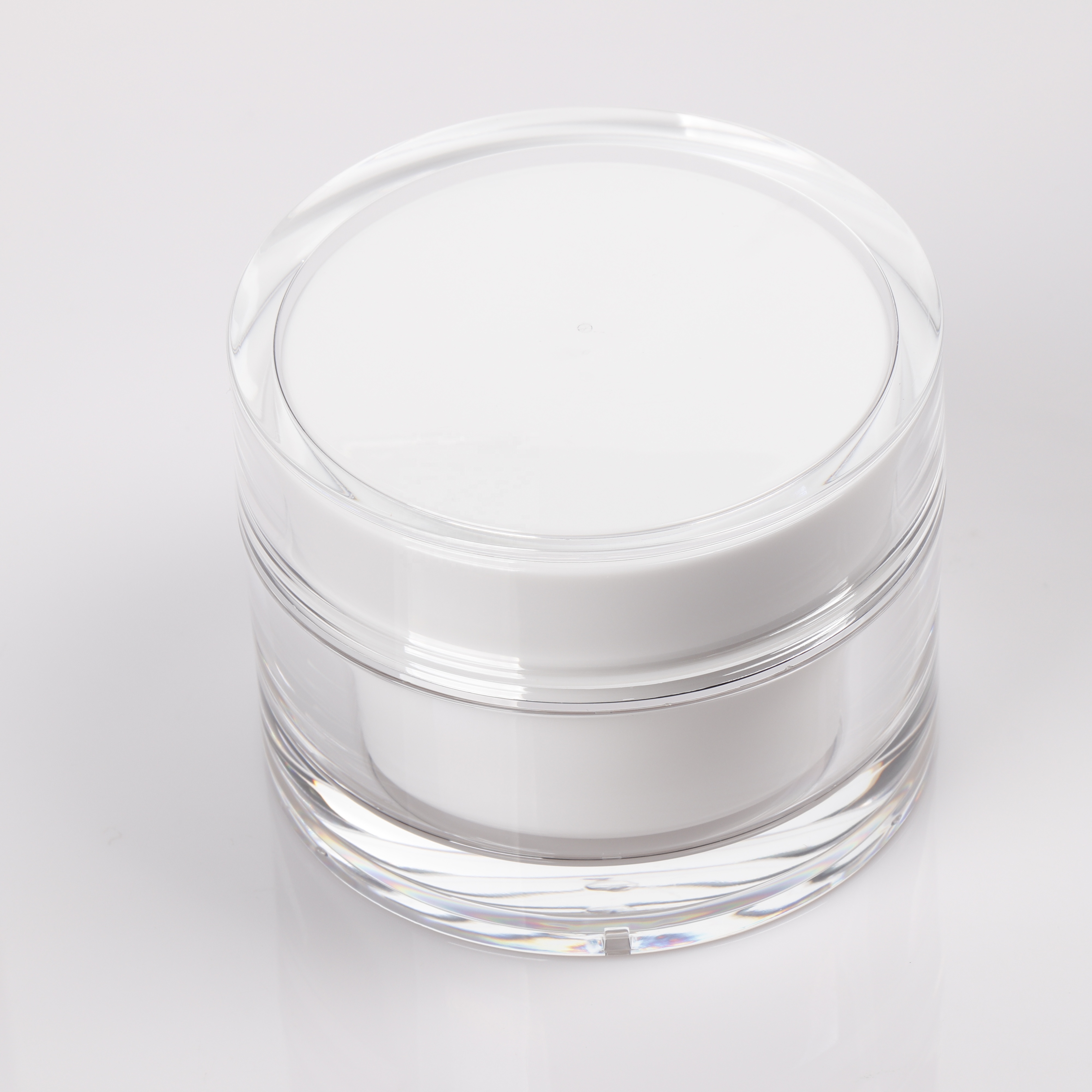 Cosmetics Packaging Skin Care Acrylic Plastic PP 5g 10g 15g 30g 50g 100g Cream Mask Jar Double Wall Plastic Jar with Inner jar