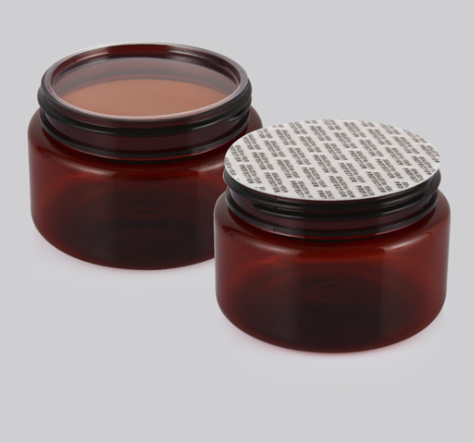 Cosmetics Plastic Cream Jar PET Jar with Aluminium Lid Packaging Body Scrub Packaging Scrub Container