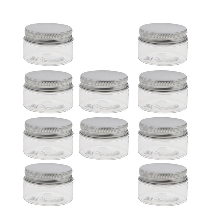 Cosmetics Plastic Cream Jar Pet Jar with Aluminium Lid Packaging Body Scrub Packaging Scrub Container