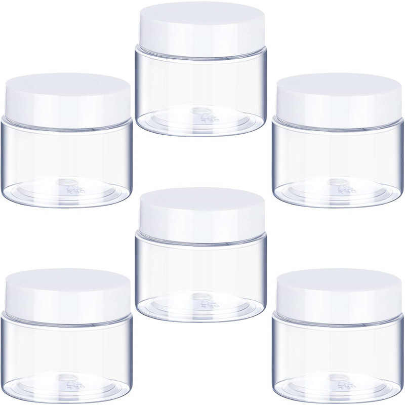 Cosmetics Plastic Cream Jar Pet Jar with Aluminium Lid Packaging Body Scrub Packaging Scrub Container