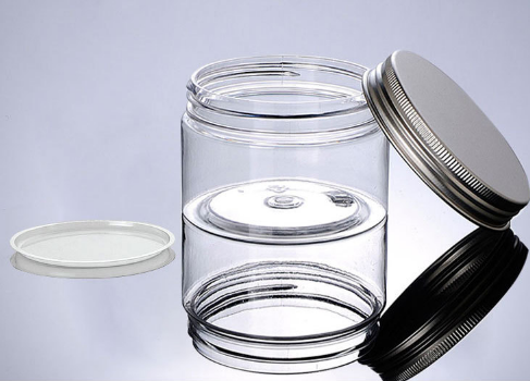 Cosmetics Plastic Cream Jar Pet Jar with Aluminium Lid Packaging Body Scrub Packaging Scrub Container