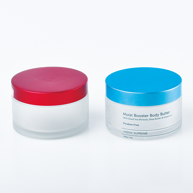 Cosmetics Skin Cream Bottle 100g Frosted Glass Cream Jar with Plastic Cap