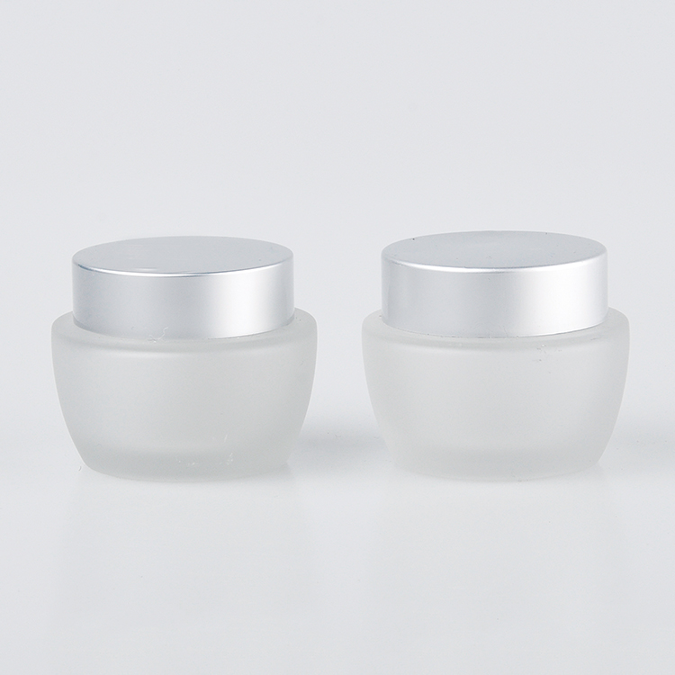 Cosmetics Skin Cream Bottle 100g Frosted Glass Cream Jar with Plastic Cap