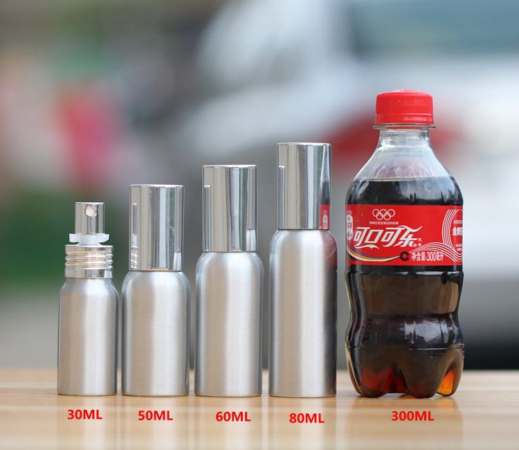 Cosmetics Spray Bottle Aluminum Fine Mist Hydrating Bottle Sample Spray Bottle 30/50/60/80/100/110/120/150/200/250ml