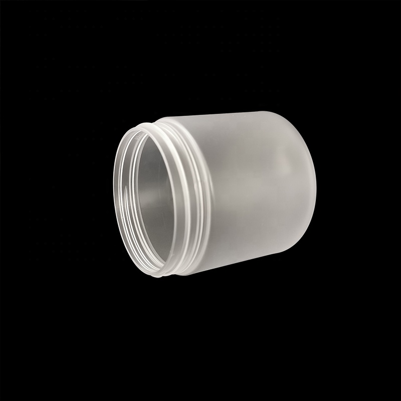 Cosmetics Storage Container 100ml 120ml 200ml 250ml 300ml Empty Round Frosted clear PET plastic Jar with gold sliver screw cap
