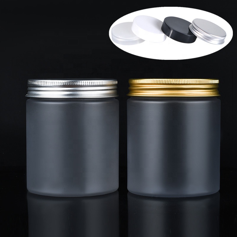 Cosmetics Storage Container 250g 300g 250ml 300ml Frosted clear PET plastic Jar with plastic screw cap