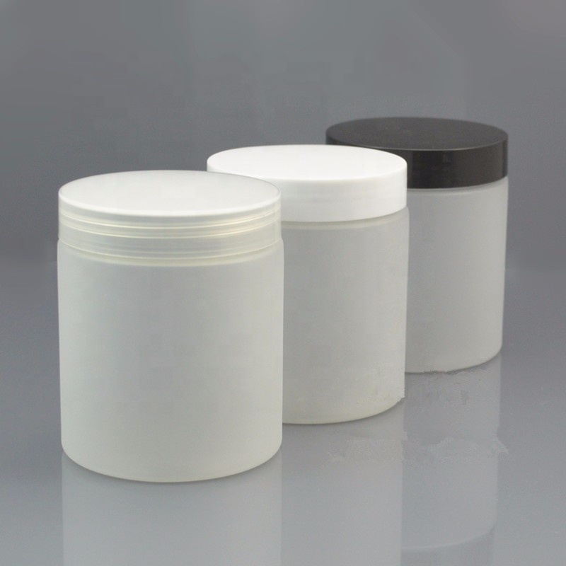 Cosmetics Storage Container 250g 300g 250ml 300ml Frosted clear PET plastic Jar with plastic screw cap