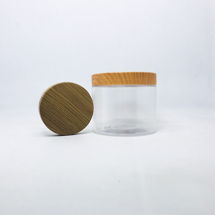 Cosmetics Storage Container 250g 300g 250ml 300ml Frosted clear PET plastic Jar with plastic screw cap