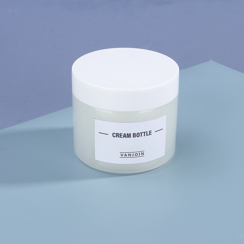 Cosmetics Storage Container 250g 300g 250ml 300ml Frosted clear PET plastic Jar with plastic screw cap