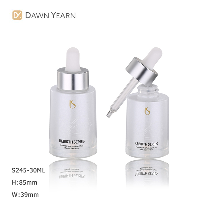 Cosmetics bottles Liquid Foundation serum Custom 15ml 30ml glass dropper bottle packaging
