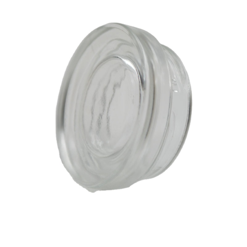 Cosmetics clear frosted lip gloss 2g 5g 7ml cosmetic glass jar with black lid