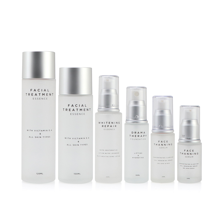 Cosmetics packaging 15ml 20ml 25ml 30ml 50ml 80ml personal skin care cream lotion pump bottle glass with pump