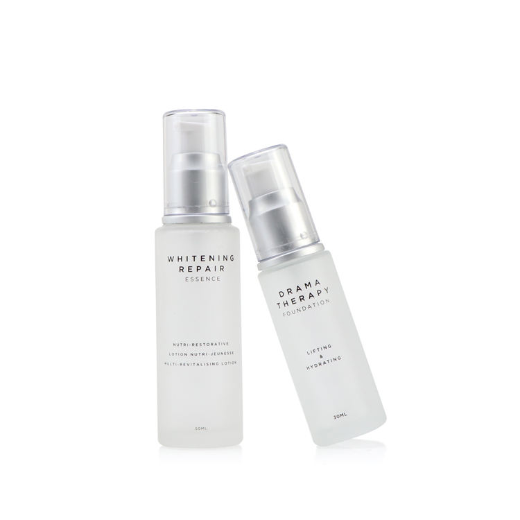 Cosmetics packaging 15ml 20ml 25ml 30ml 50ml 80ml personal skin care cream lotion pump bottle glass with pump