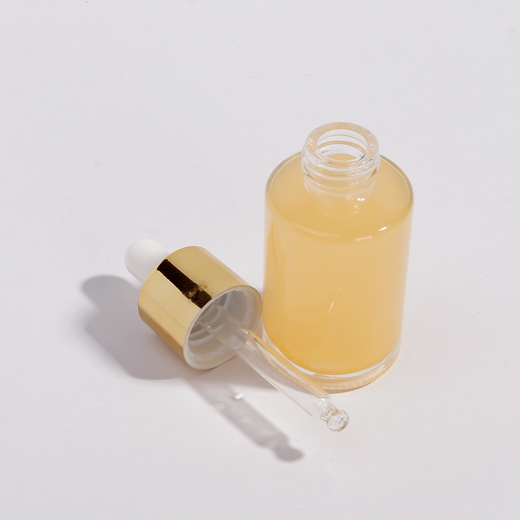 Cosmetics packaging bottle 30ml 50ml clear glass essential oil bottles with dropper