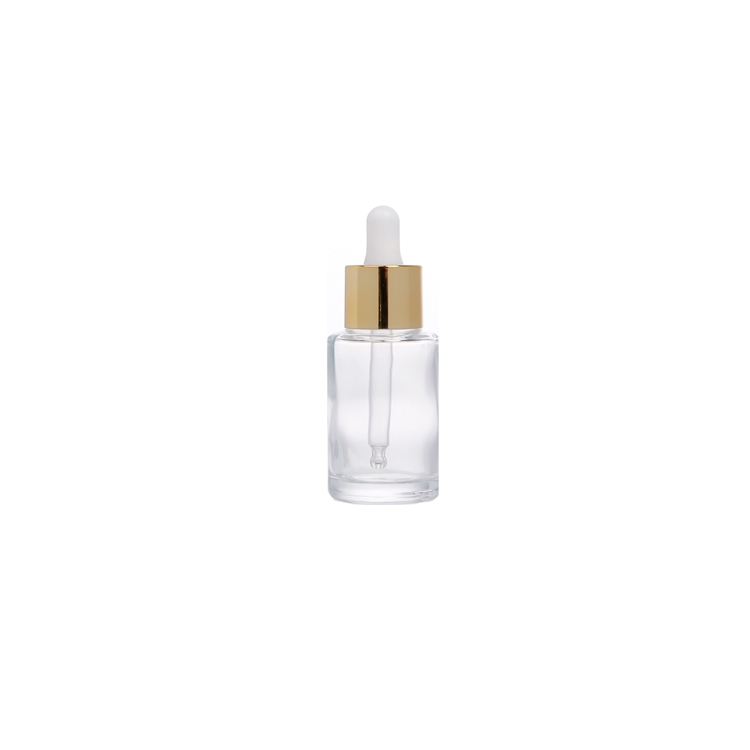 Cosmetics packaging bottle 30ml 50ml clear glass essential oil bottles with dropper