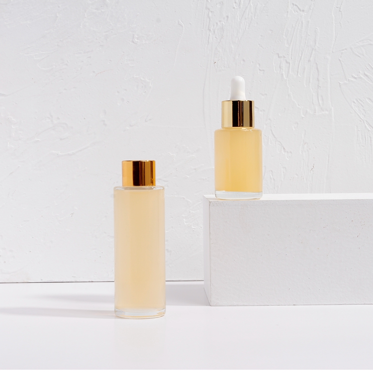 Cosmetics packaging bottle 30ml 50ml clear glass essential oil bottles with dropper