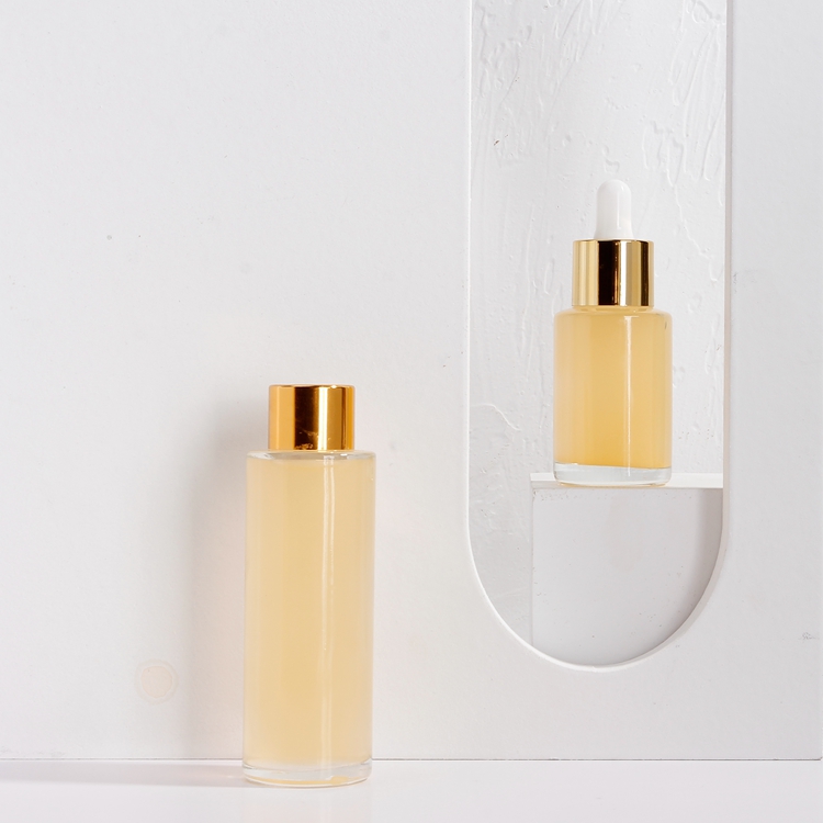 Cosmetics packaging bottle 30ml 50ml clear glass essential oil bottles with dropper