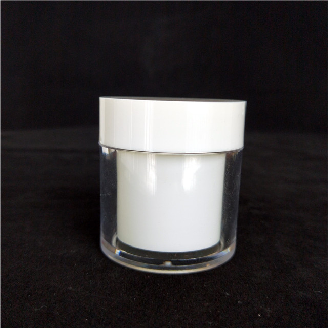 Cosmetics packaging empty 30g 50g 100g round double wall plastic PETG cosmetic jars