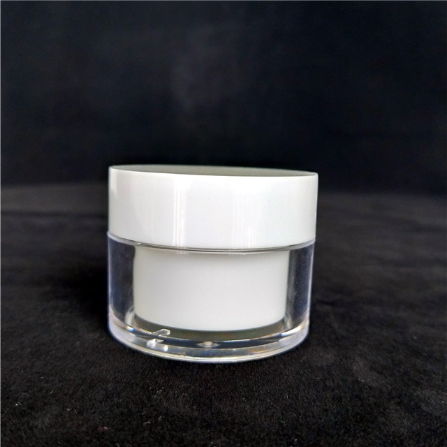 Cosmetics packaging empty 30g 50g 100g round double wall plastic PETG cosmetic jars