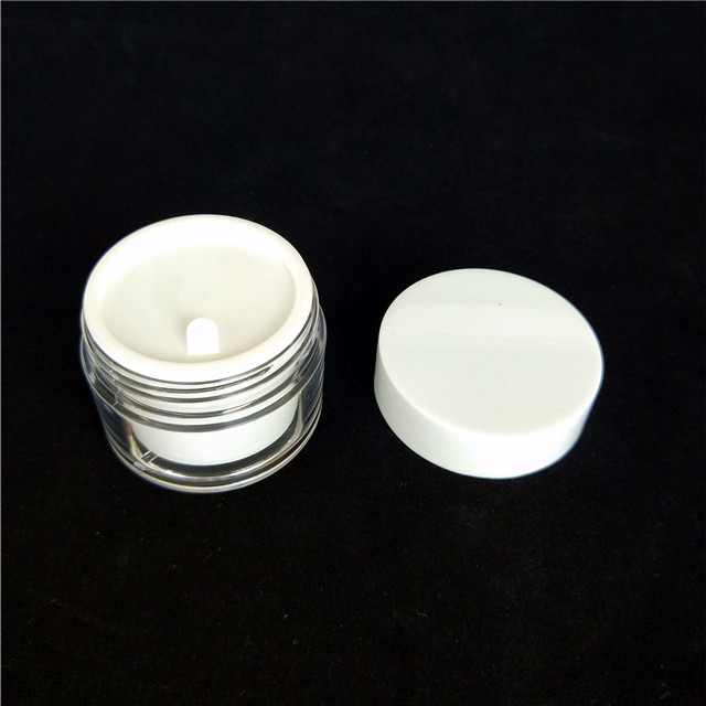 Cosmetics packaging empty 30g 50g 100g round double wall plastic PETG cosmetic jars