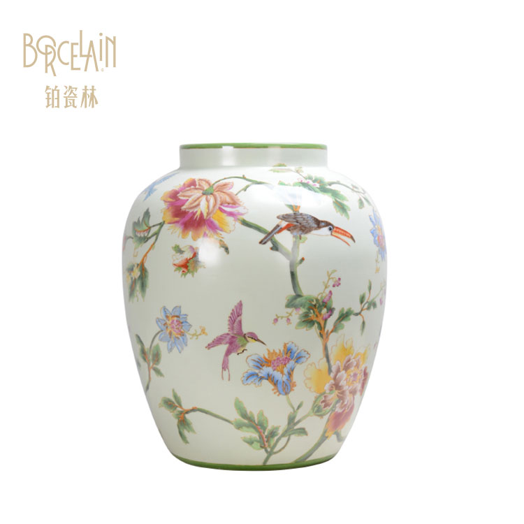 Cost price Chinese wholesale modern retro porcelain jar ceramic ginger jar for home decor
