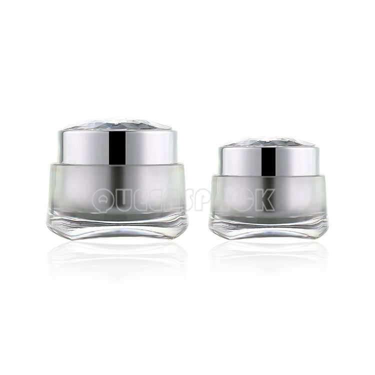 Craft Custom Elegant Empty Acrylic Cosmetics Containers Jar 50ml Cosmetic Jars