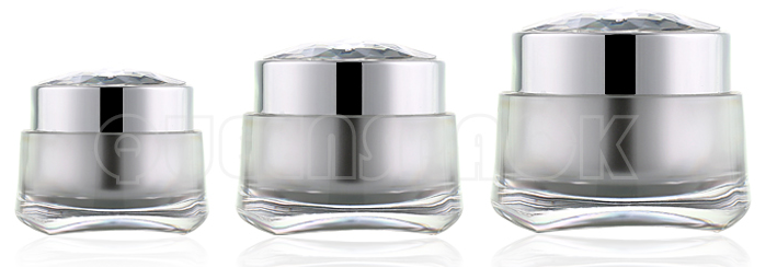 Craft Custom Elegant Empty Acrylic Cosmetics Containers Jar 50ml Cosmetic Jars