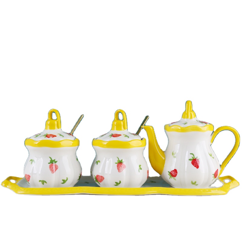 Craftsmanship Superb Ceramic Seasoning Pastic Container Spice Jar For Kitchen