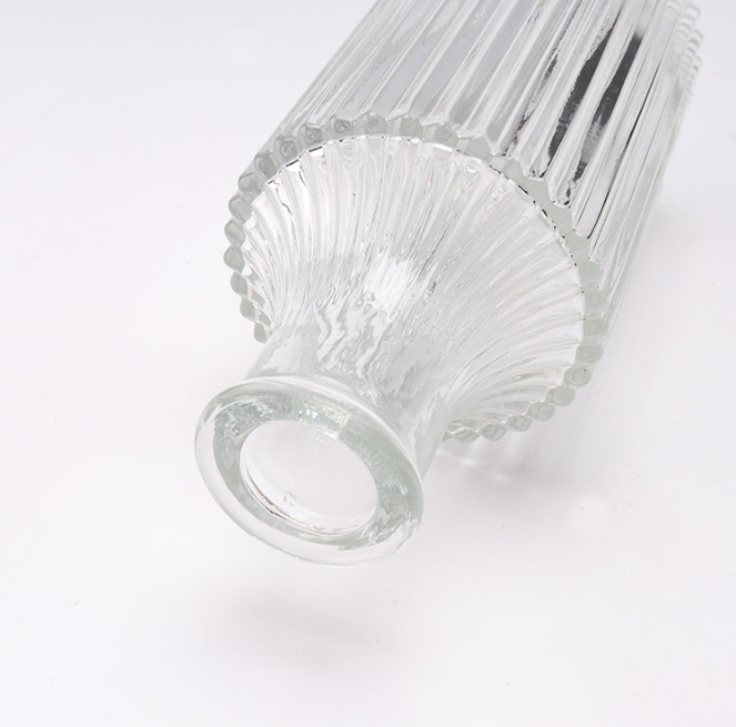 Crapy Round Crimp Cap Clear Glass 140ml Empty Perfume Reed Diffuse Glass Bottle