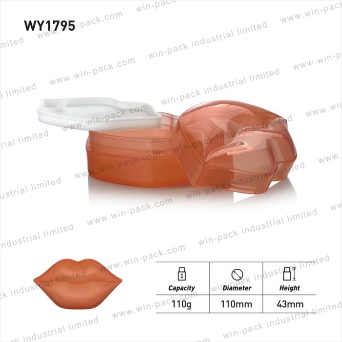 Cream Jar Orange Cute Special Lip Shape Acrylic Wholesale 110g Skin Care Cream Cosmetic