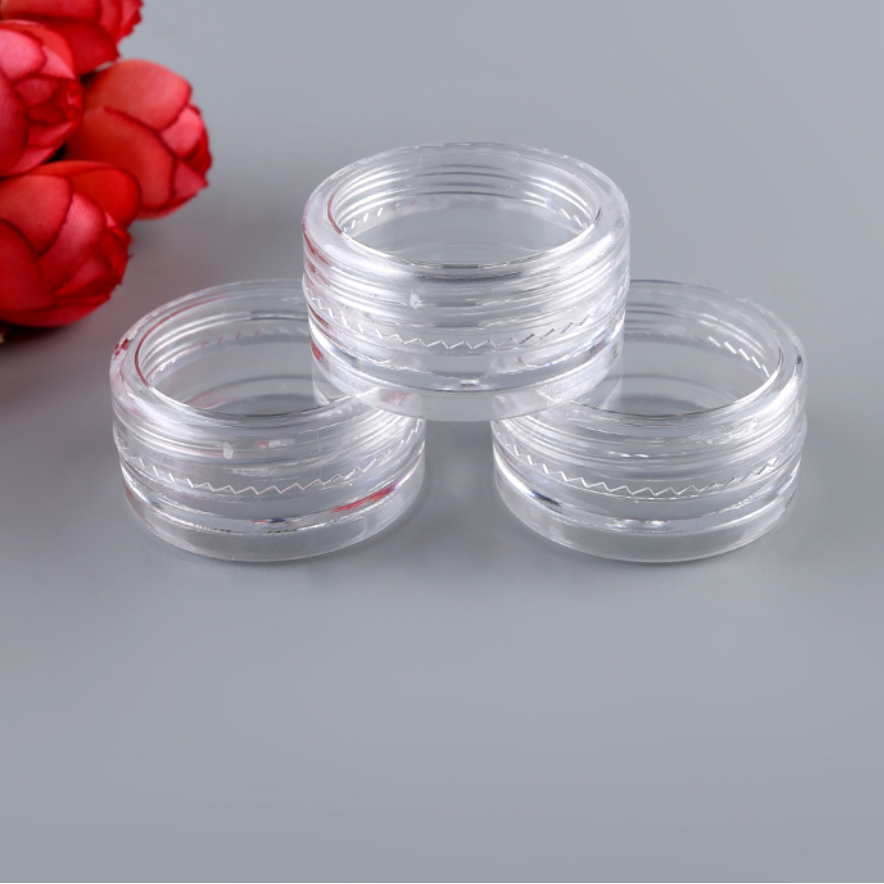 Cream Jars Empty Round Clear Jars Travel Containers with Hard Sealed Lids 3g 5g